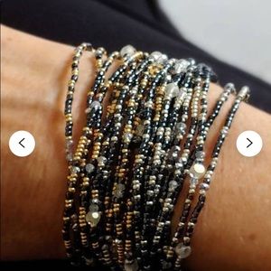 Boho seed bead wrap bracelet